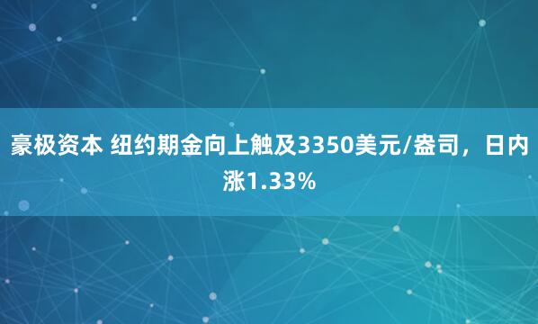 豪极资本 纽约期金向上触及3350美元/盎司，日内涨1.33%